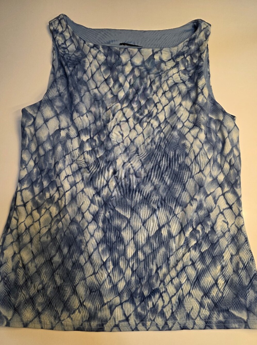 Blue Tie-Dye Print Women's Top